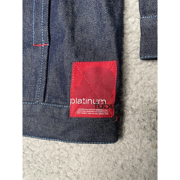 Vintage Platinum Fubu Fat Albert Denim Jean Jacket Mens XL Blue Rap Hip Hop - Picture 3 of 14
